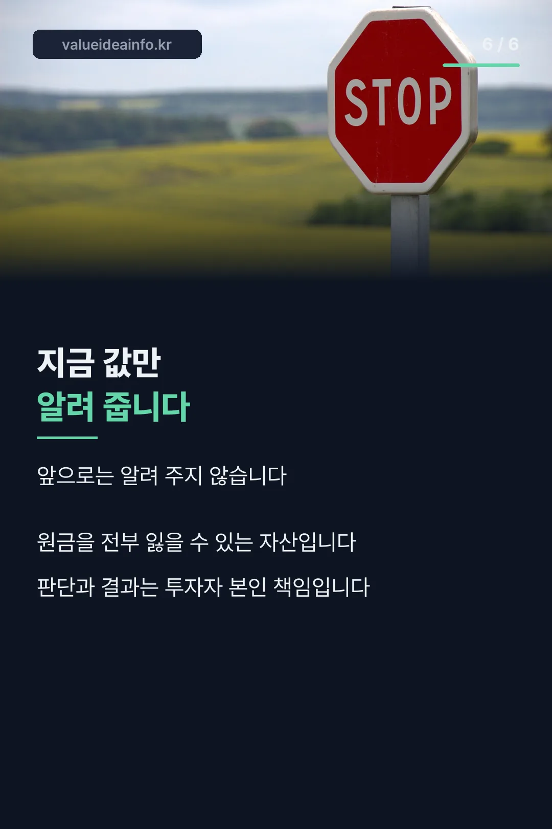 투자 위험 고지